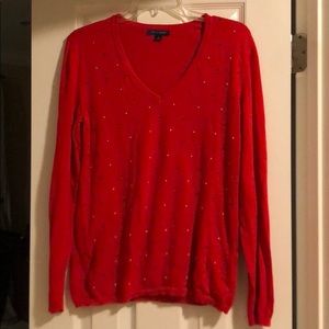 Tommy Hilfiger Red Polka dot Sweater